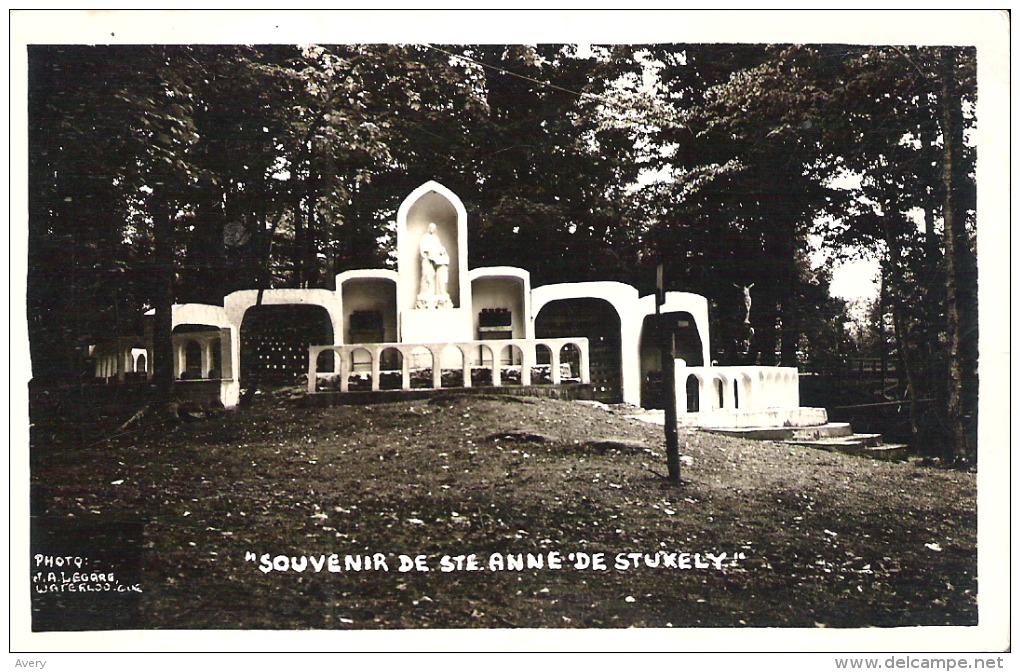 "Souvenir De Ste. Anne De Stukely", Quebec  Photo Veritable - Other & Unclassified