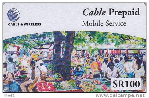 Télécarte Pour Téléphone Portable / Afrique  - SEYCHELLES / Le Marché Market - Africa Mobile Phone Prepaid Phonecard 3 - Seychelles