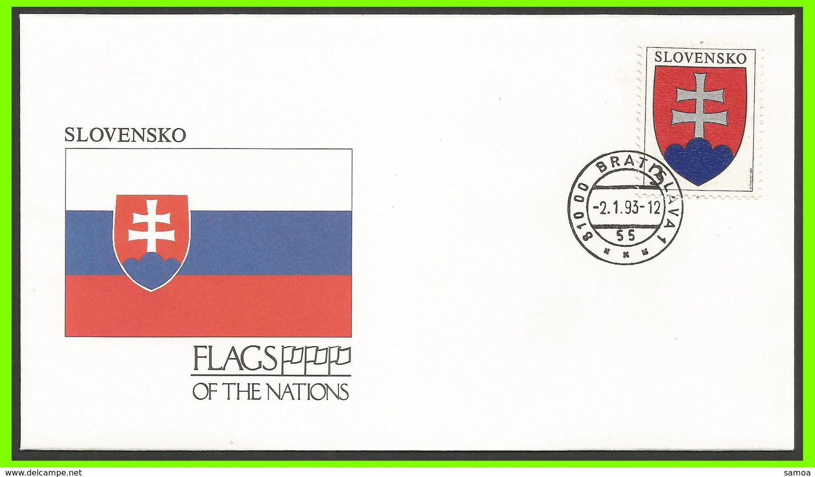 Slovaquie 1993 129 FDC Drapeaux Armoiries - FDC