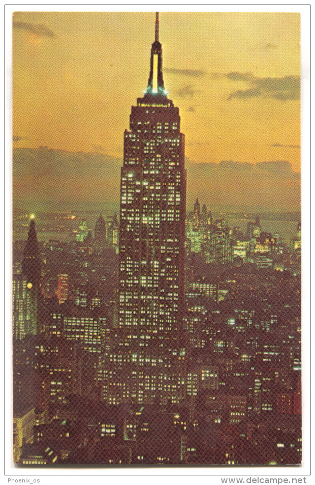 NEW YORK - EMPIRE STATE BUILDING, United States, Old Postcard - Empire State Building