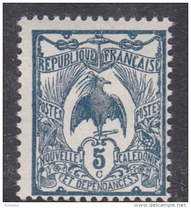 New Caledonia SG 112 1905 Definitives 5c Blue Mint - Unused Stamps