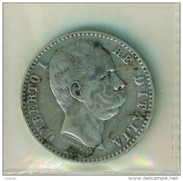 I. REGNO - UMBERTO I° ANNO 1882 - 2 LIRE ARGENTO  - QUALITA' BB/SPL - NON PULITA PATINA ORIGINALE  - ZECCA ROMA - 1878-1900 : Umberto I.