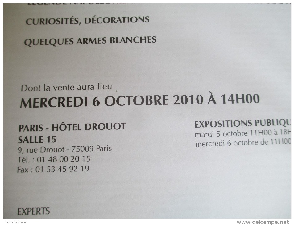 Armes Et Uniformes/Catalogue De Vente Aux Enchéres/Fraysse & Ass/Militaria Et Figurines/2010   CAT133 - France