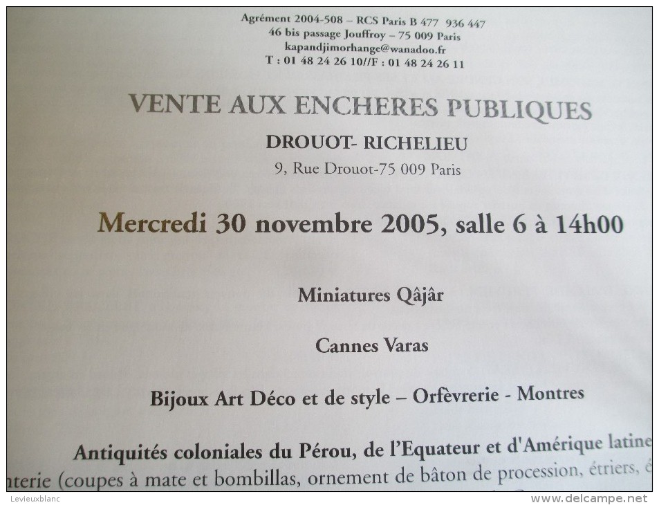 Armes Et Uniformes/Catalogue De Vente Aux Enchéres/Kapandji Morhange/Militaria Et Armes Anciennes /2005   CAT136 - Francia