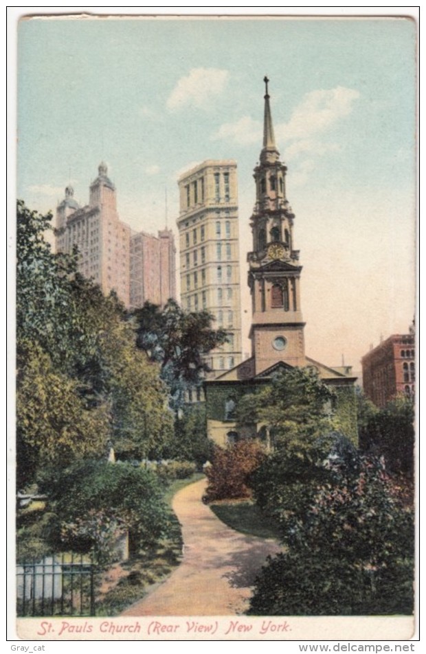 St. Paul's Church, New York, Early 1900s Unused Postcard [17498] - Kirchen