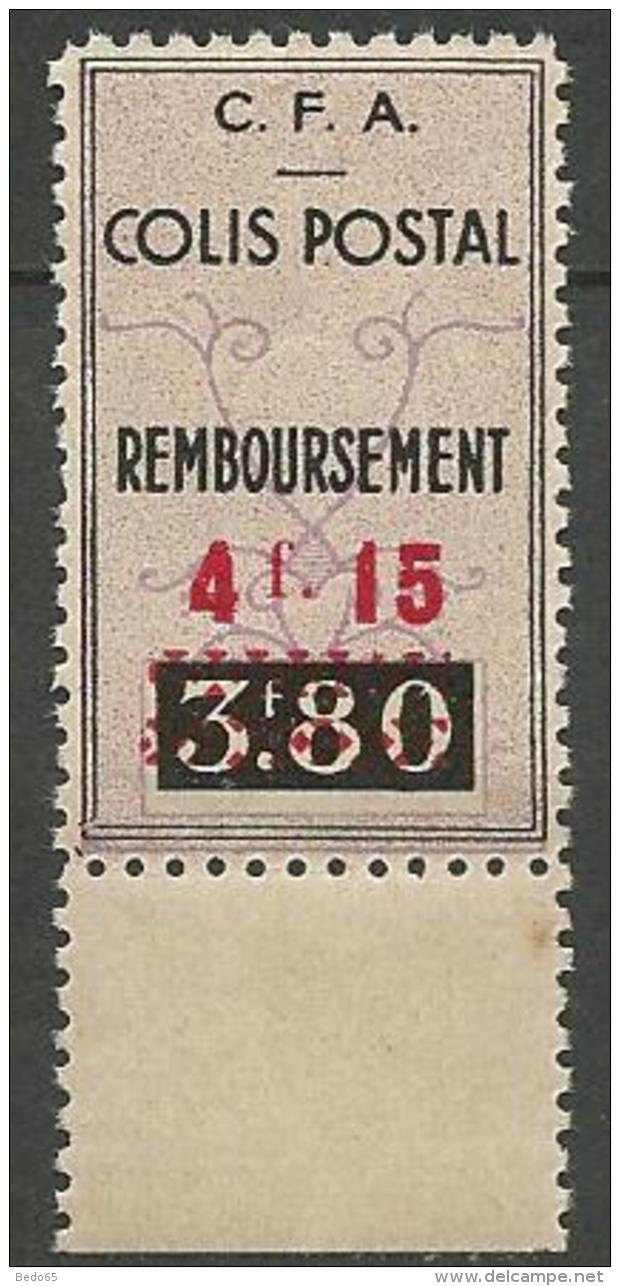 ALGERIE COLIS POSTAUX  YVERT N° 77a SURCHARGE ROUGE  NEUF**   SANS   CHARNIERE /  MNH - Colis Postaux