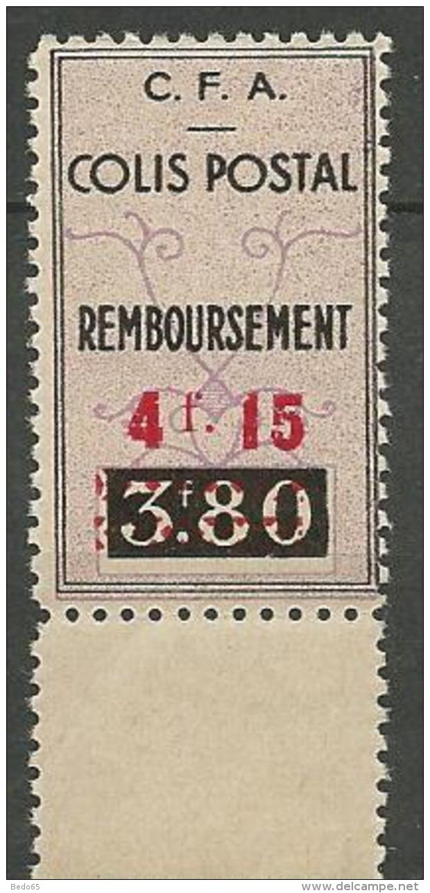 ALGERIE COLIS POSTAUX  YVERT N° 77a SURCHARGE ROUGE  NEUF**   SANS   CHARNIERE /  MNH - Colis Postaux