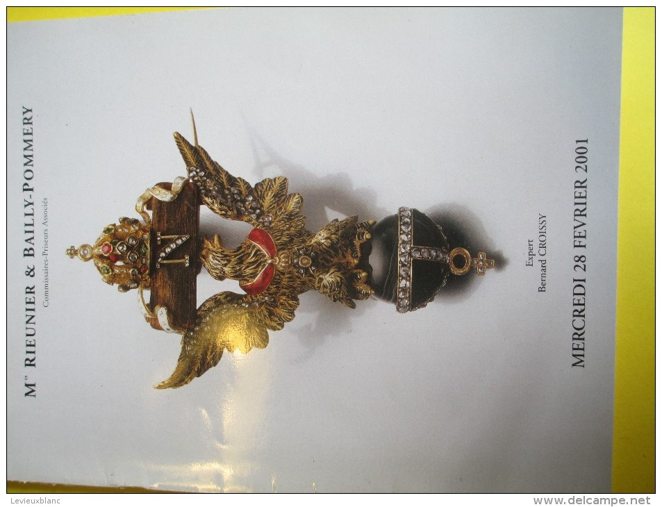 Armes Et Uniformes/Catalogue De Vente Aux Enchéres/ RIEUNIER & BAILLY-POMMERY/Militaria/2001  CAT142 - France