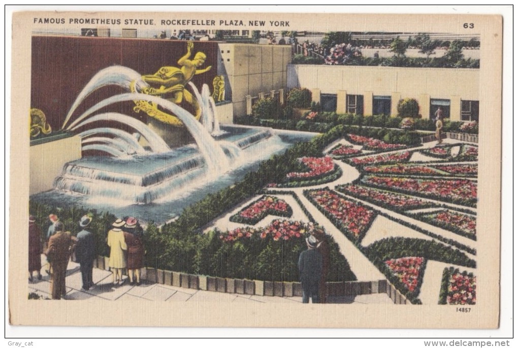 Famous Prometheus Statue, Rockefeller Plaza, New York, Unused Postcard [17521] - Brooklyn