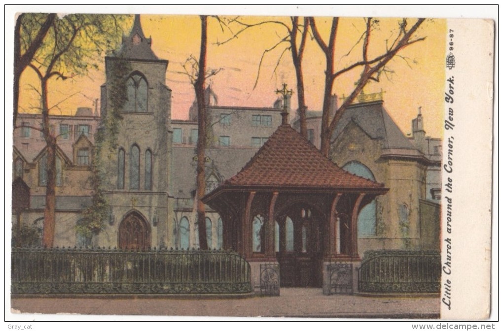Little Church Around The Corner, New York City, 1910 Used Postcard [17527] - Chiese