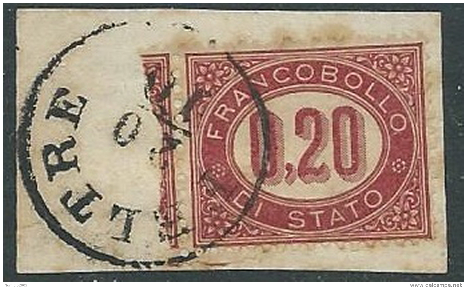 1875 REGNO USATO SERVIZIO DI STATO 20 CENT - U30-10 - Servizi