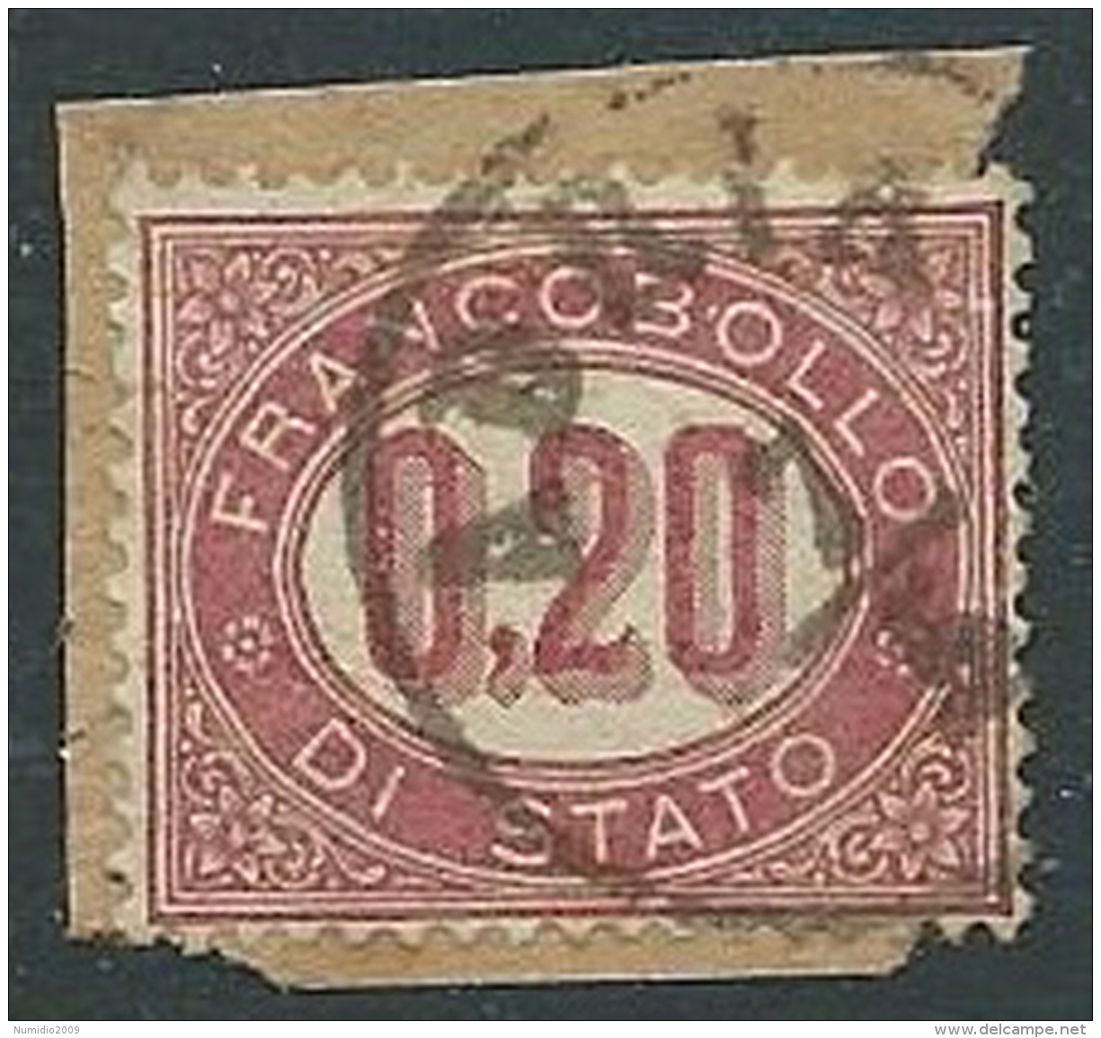 1875 REGNO USATO SERVIZIO DI STATO 20 CENT - U30-9 - Servizi