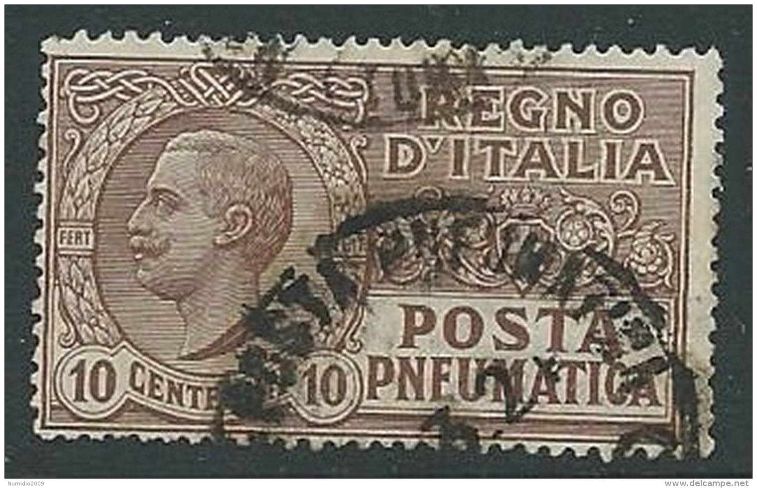 1913-23 REGNO USATO POSTA PNEUMATICA 10 CENT - U30-9 - Poste Pneumatique