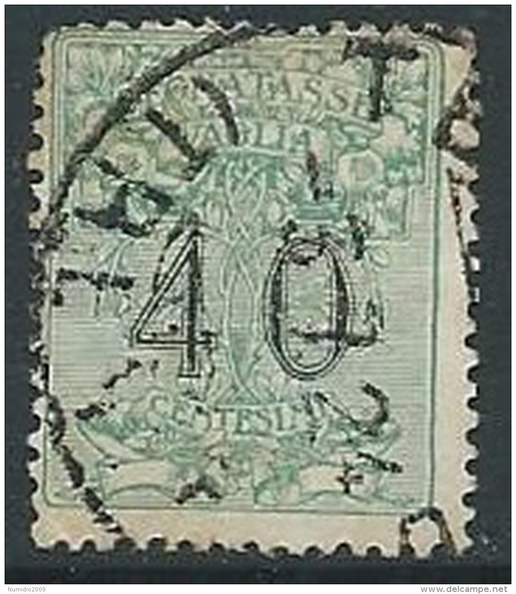 1924 REGNO USATO SEGNATASSE PER VAGLIA 40 CENT - U30-8 - Taxe Pour Mandats