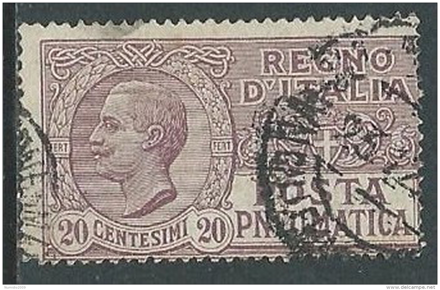 1925 REGNO USATO POSTA PNEUMATICA 20 CENT - U30-5 - Poste Pneumatique