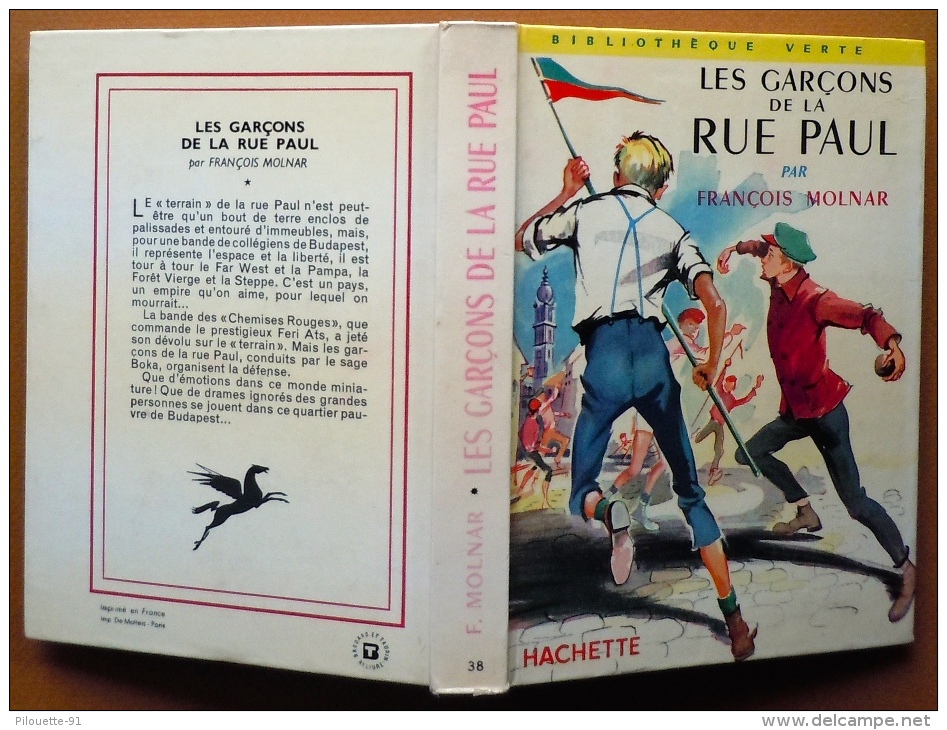 Les Garçons De La Rue Paul Par François MOLNAR/ 1958 Bibliothèque Verte N°38 - Bibliotheque Verte