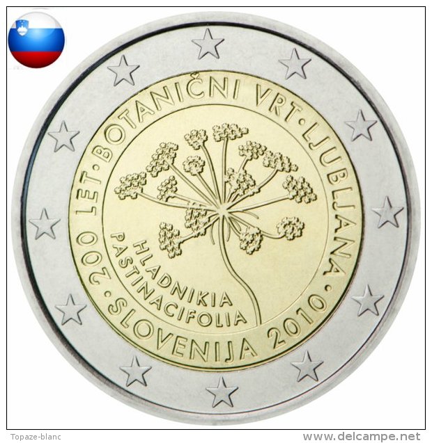 SLOVENIE 2010 / 2 EURO COMMEMORATIVE / JARDIN BOTANIQUE - Slovenia