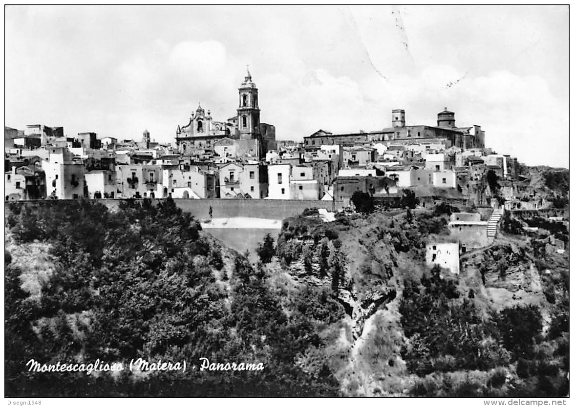 05449 "MONTESCAGLIOSO (MT) - PANORAMA" CART. POST. ORIG. SPEDITA 1966. - Sonstige & Ohne Zuordnung