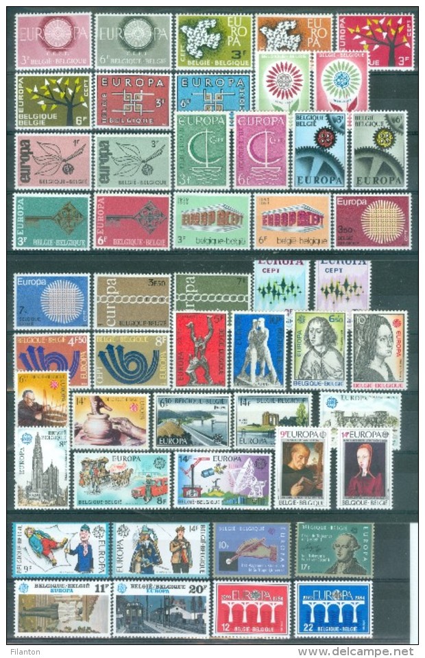 EUROPA CEPT - Selectie Nr 55 - BELGIE 1960-1984 - MNH** - Cote 66,60 € - Sammlungen