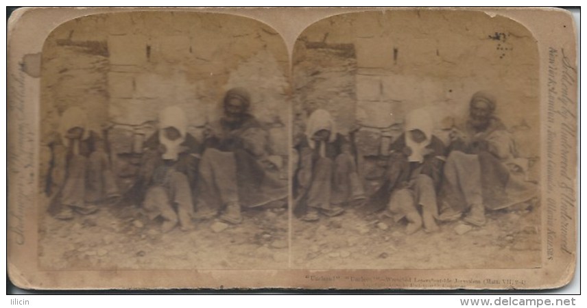 Photography FO000119 - Wretched Lepers Israel Jerusalem (Underwood & Underwood) - Fotos Estereoscópicas