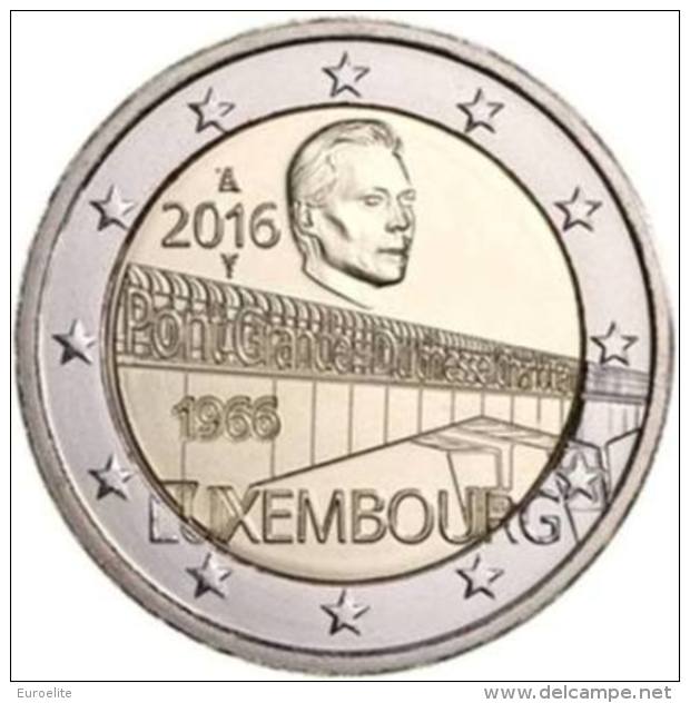 LUSSEMBURGO  2 EURO 2016 ”50° Anniv. Ponte Granduchessa Charlotte“” - Lussemburgo