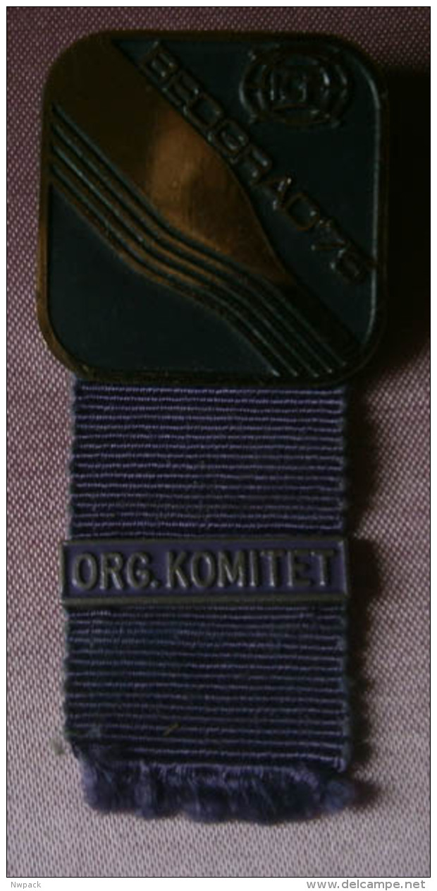 Canoe / Kayak -  World ICF BELGRADE  `75,  Org. Komitet / Organizational Committee Official Badge / Pin - Canoë