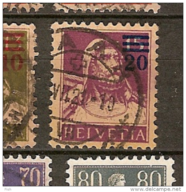 Switzerland & Serie Corrente, Tell 1915-1930 (160a) - Used Stamps