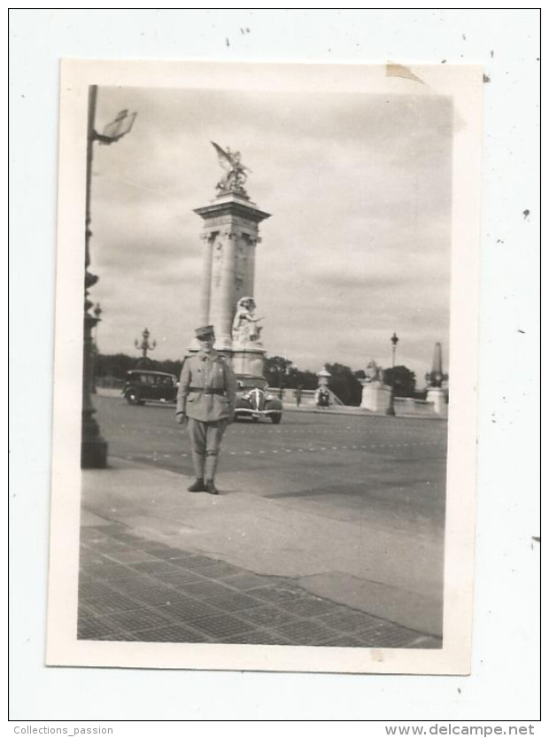 Photographie 9 X 6.2  , Militaria , Militaire , PARIS , 1935 - Guerre, Militaire