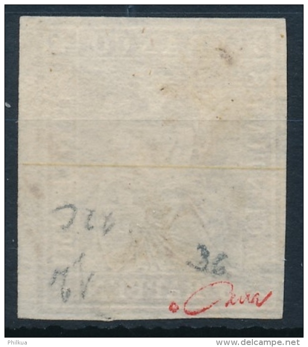 22C 5 Rappen Strubel Mit Schwarzer Raute Und Bogenrand, Weissrandig Mit ATTEST: Berra-Gautschy - Used Stamps