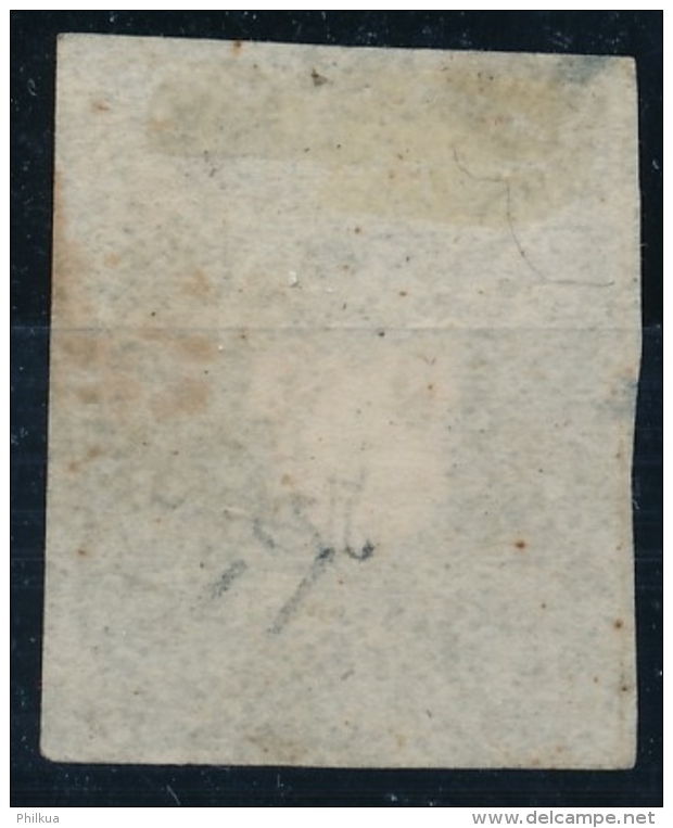 15 Lld.1.03, Rayon L Ohne Kreuzeinfassung, Type 8, Tiefdunkelblau, Gestempelt Mit PP, Breitrandig Mit ATTEST: Hermann - 1843-1852 Timbres Cantonaux Et  Fédéraux