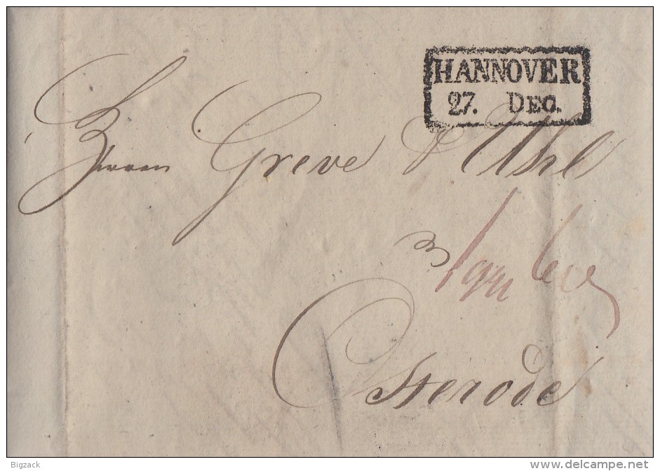 Brief R2 Hannover 27.12.1831 Gel. Nach Osterode Mit Inhalt - Vorphilatelie