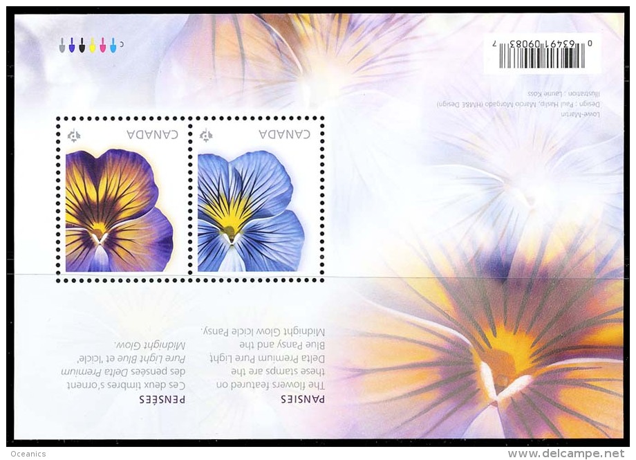 Canada (Scott No.2808 - Pensées / Pansies) [**] BF / SS - Blocks & Sheetlets