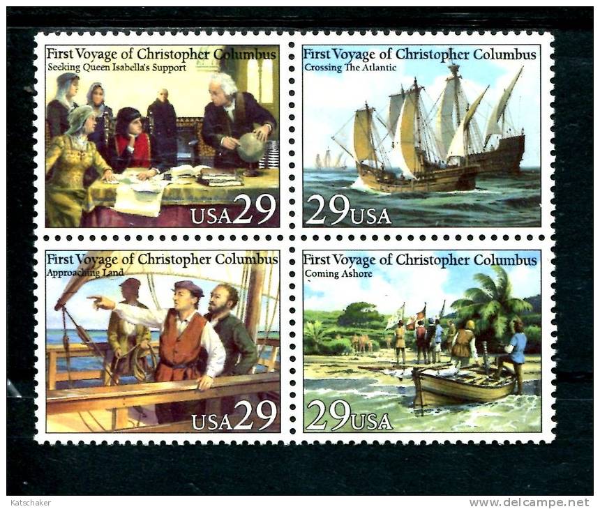 209420840 USA  1992 ** MNH SCOTT  2623a Voyages Of Columbus - Nuovi