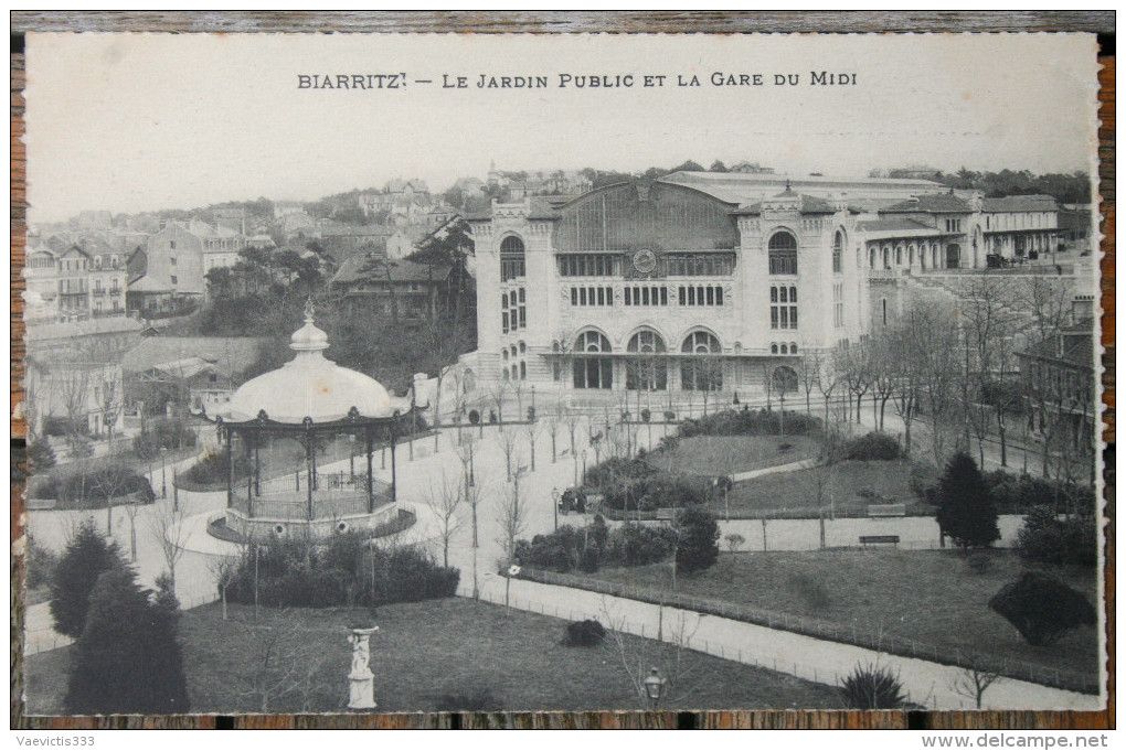 1198 CPA 64 BIARRITZ LE JARDIN PUBLIC ET LA GAE DU MIDI 1910 - Biarritz