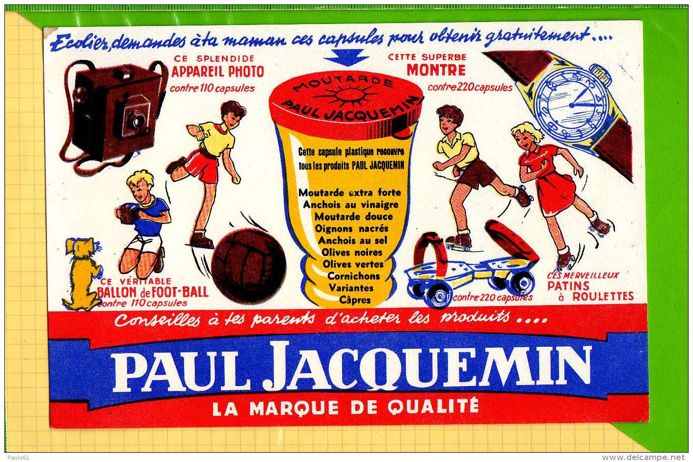 Buvard &amp; Blotting Paper :  La Moutarde PAUL JACQUEMIN  Enfants Jouets - Moutardes