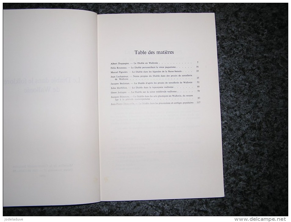 LE DIABLE DANS LE FOLKLORE DE WALLONIE Régionalisme Légendes Basse Semois Cortège Mons Ath Géants Ellezelles Toponymie - Belgique