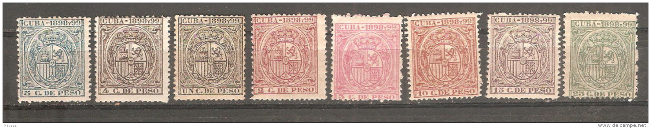 8 Fiscales De  Cuba.- - Kuba (1874-1898)