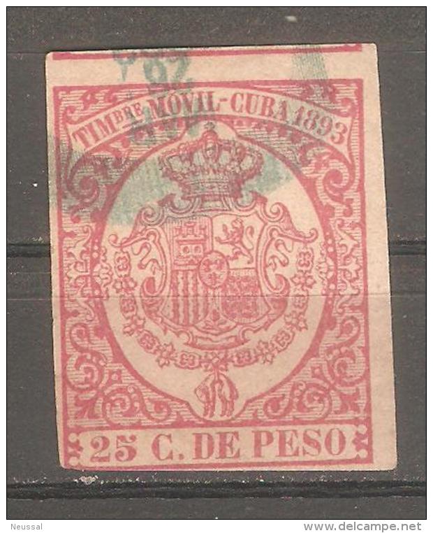 Fiscal De   Cuba 1893 - Cuba (1874-1898)