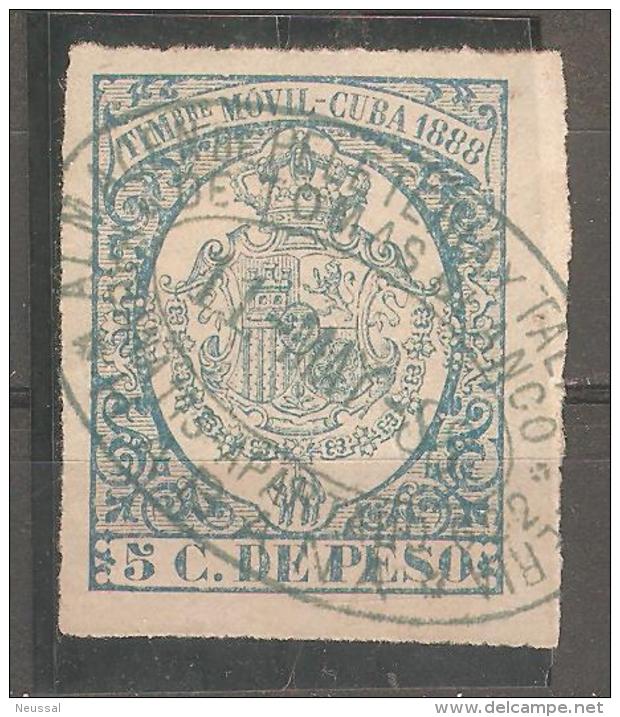 Fiscal De   Cuba 1888 - Cuba (1874-1898)