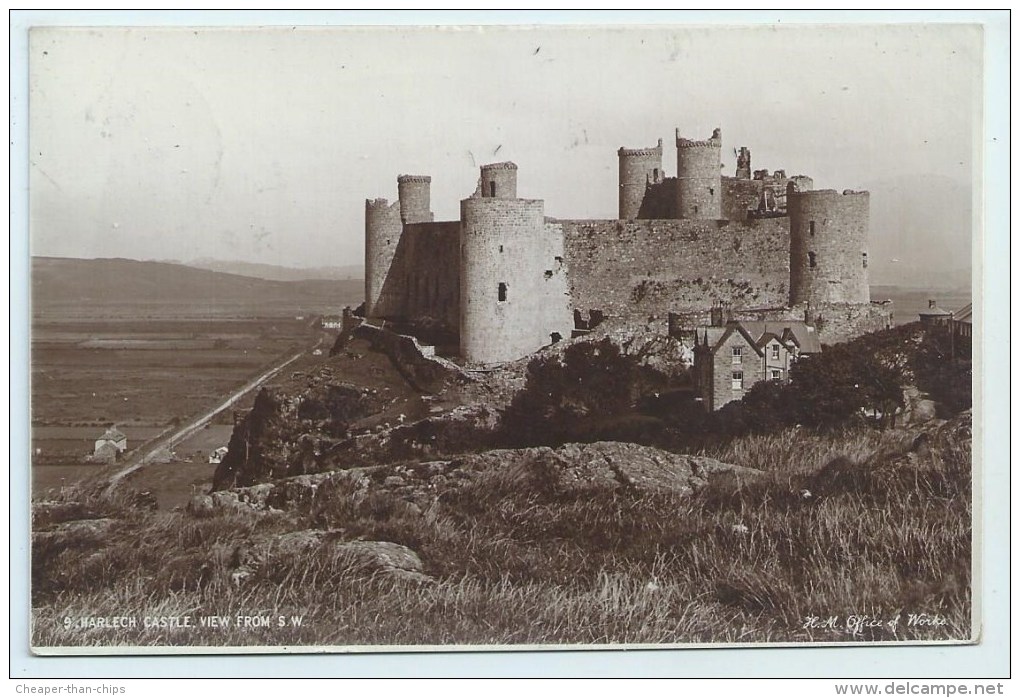 Harlech Castle From S.W. - Merionethshire