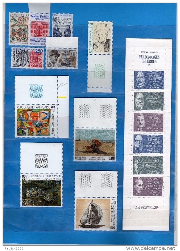 Francia ** - 1987 - Annata Completa,Beaucoup Des Timbres Avec Bord Ou Coin De Feuille  . Vedi Descrizione.  2  Scan. - 1980-1989