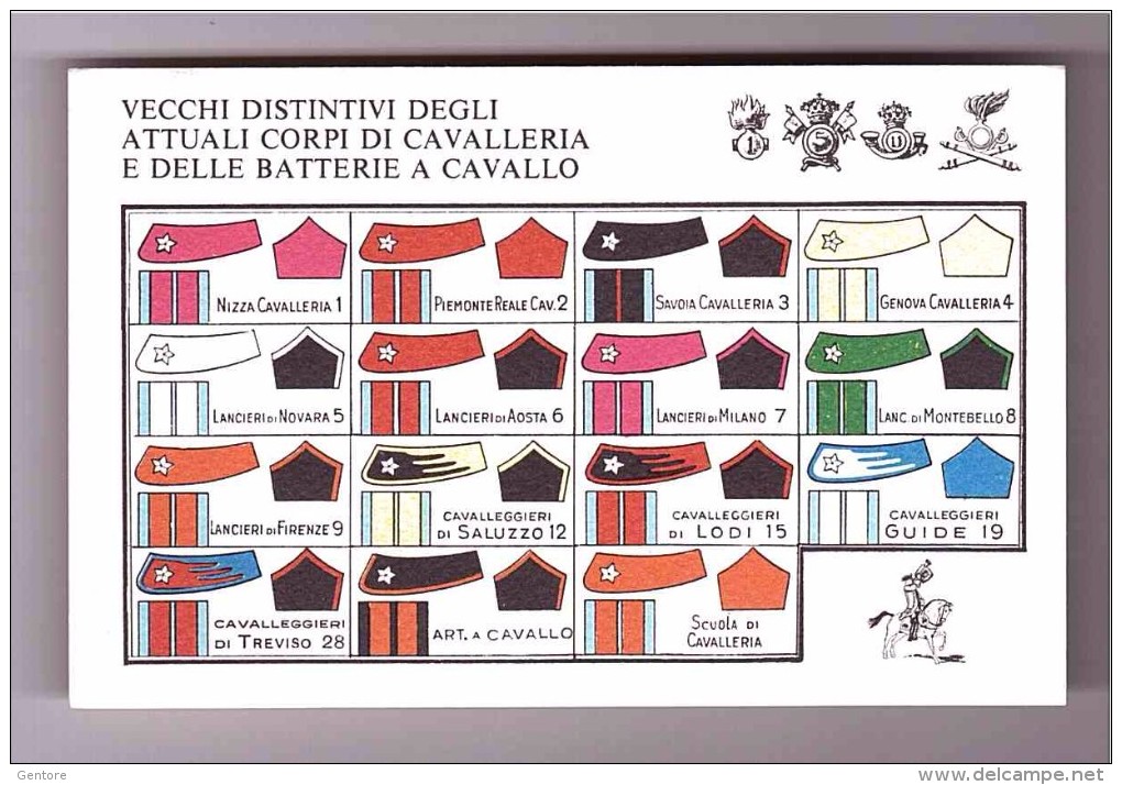 LE UNIFORMI DEI CORPI DI CAVALLERIA AL 1915 - Raccolta di 33 cartoline con le caricature delle uniformi