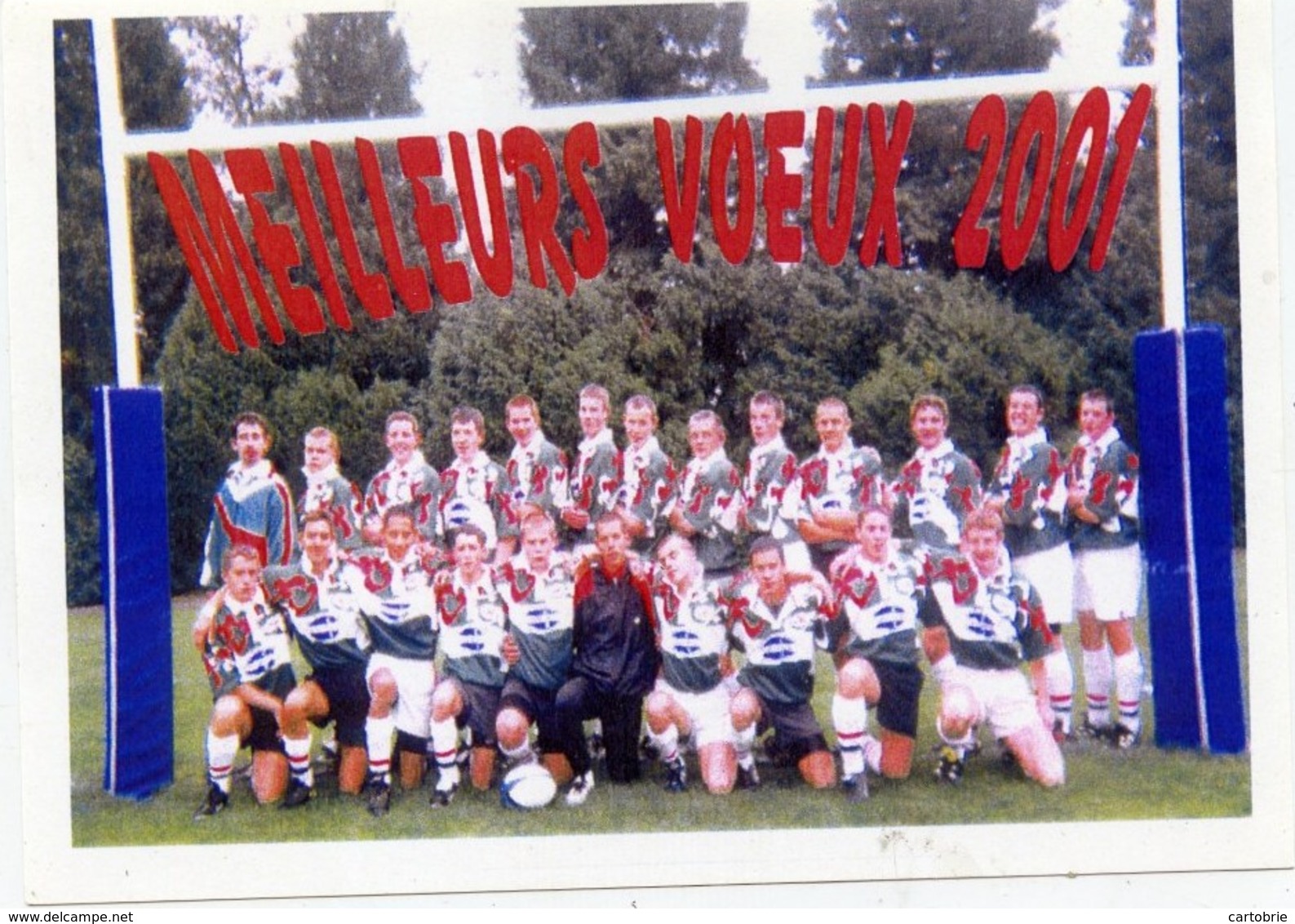 RUGBY, Olympique COULOMMIERS Équipe Juniors Saison 2000-2001 Avec Noms Des Joueurs - Rugby