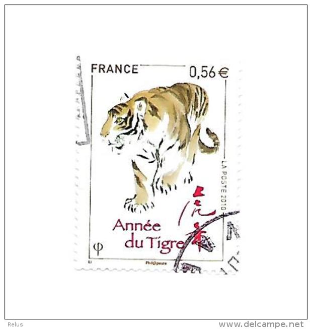 Année Lunaire Chinoise Du Tigre 4433 Oblitéré Année 2010 - Oblitérés