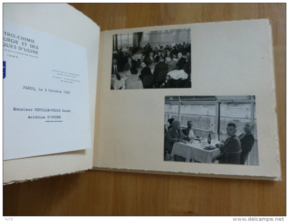 EUC - Album souvenir des Acieries électriques d´UGINE ( Savoie ) - Réception des médailles du Travail 1956