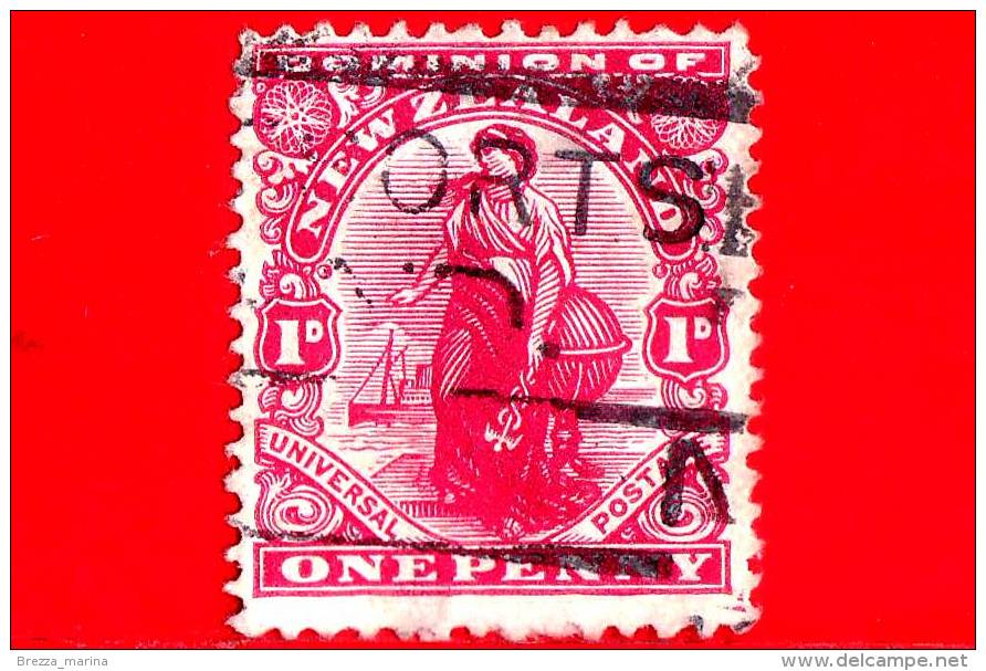 NUOVA ZELANDA - Usato - 1902-1907 - Ordinario - Universal Penny Postage - 1 - Gebruikt