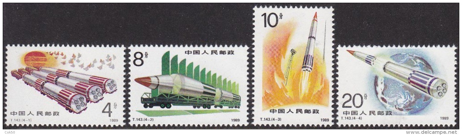 CHINA 1989 - Rockets - Space MNH, Mi # 2269-72 - Nuovi