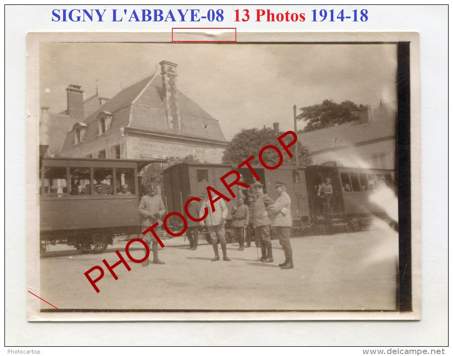 SIGNY L´ABBAYE-Lot De 13 Photos Allemandes-Guerre14-18-1 WK-France-08- - Other & Unclassified