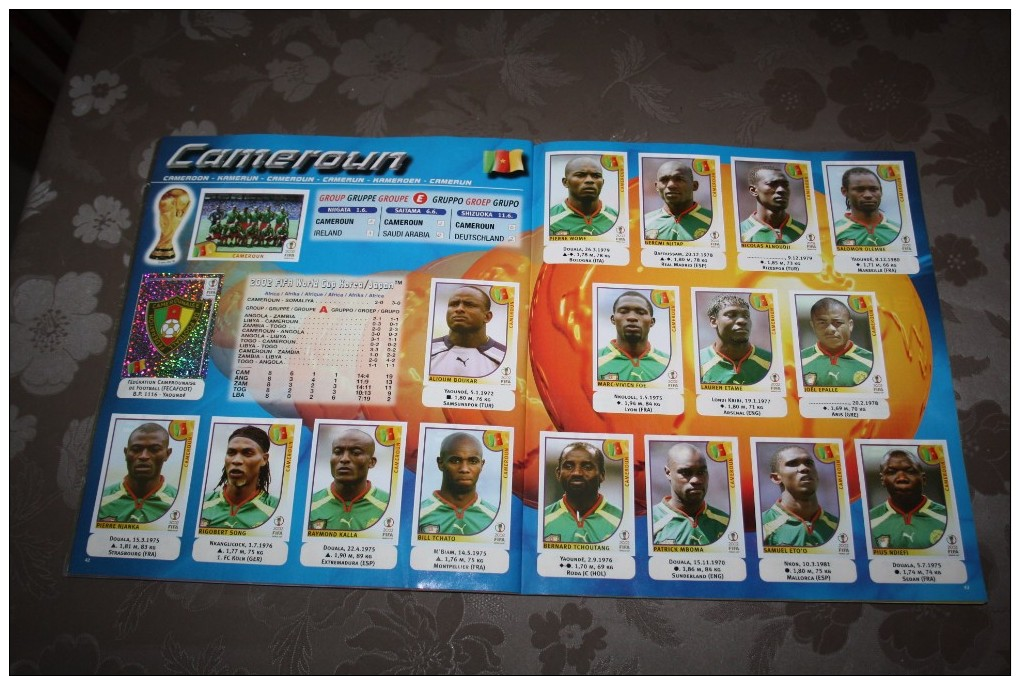 rare album panini 2002 fifa world cop complet et propre