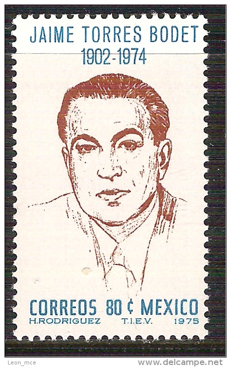 1975 México Jaime Torres Bodet Diplomat, Public Servant, Mexican Poet And Director General Of UNESCO From 1948 To 1952. - UNESCO